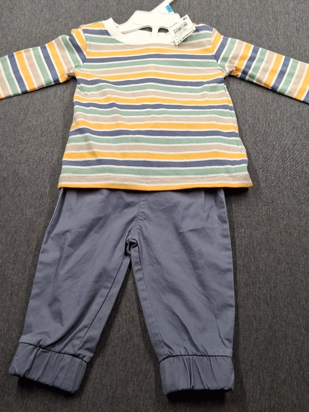 Boys pant set, First Impressions, size 3/6 months, multicolored,  new with tags